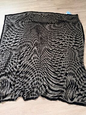 Mugler x H&M Black Sheer Star Velvet Scarf